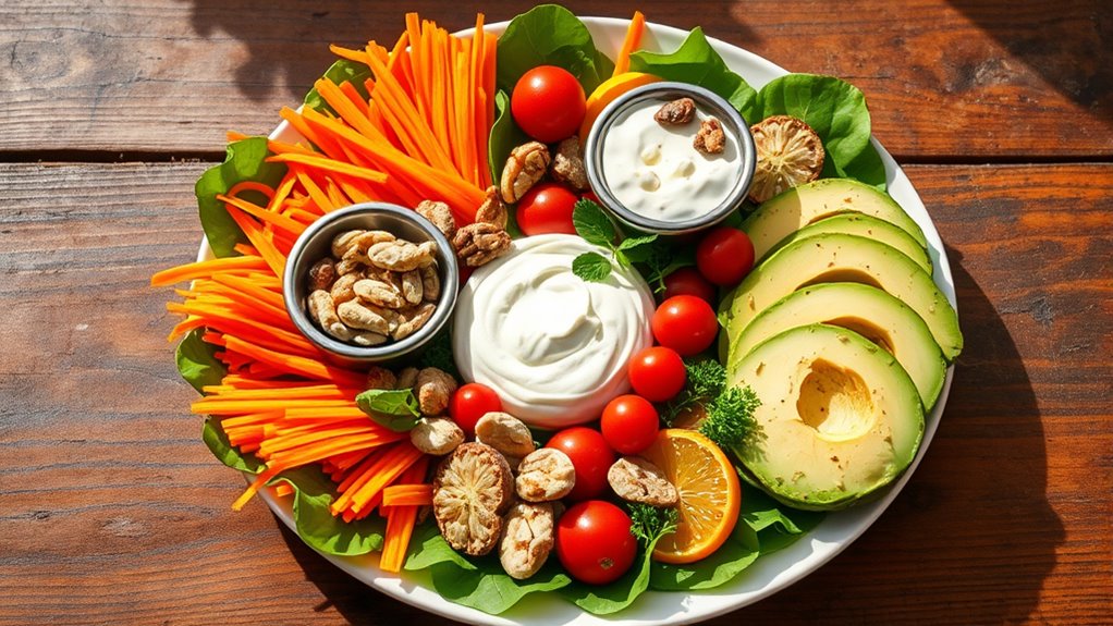balanced colorful meal planning
