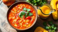 chilled tropical fruit gazpacho