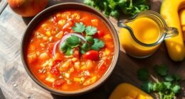 chilled tropical fruit gazpacho