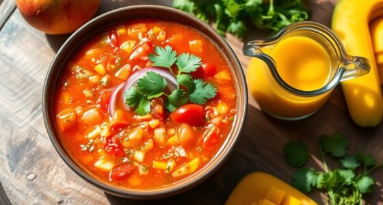 chilled tropical fruit gazpacho