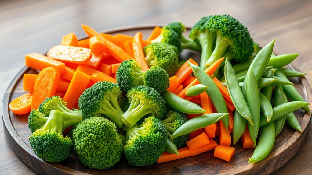 choose vegetables steam gently