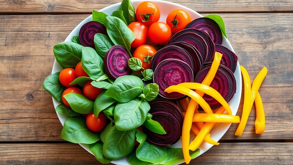 colorful nutritious produce arrangement