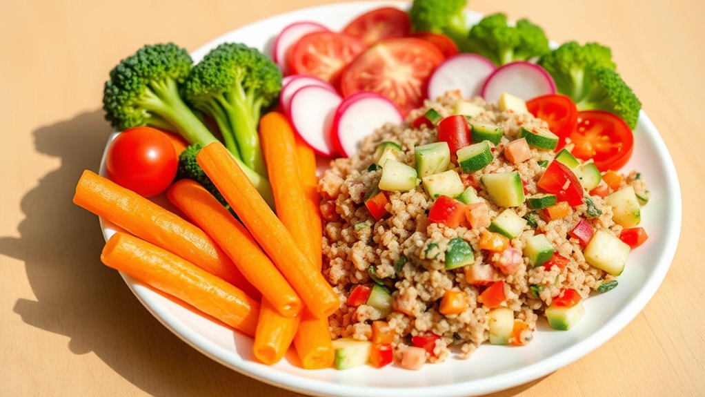 colorful nutritious vegetable presentation