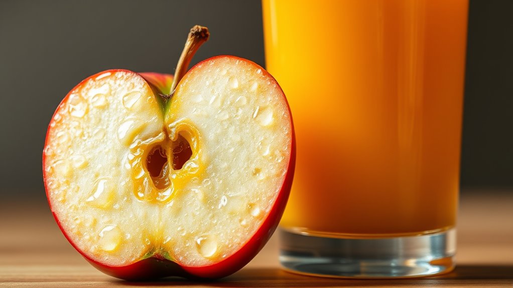compare fruit and juice
