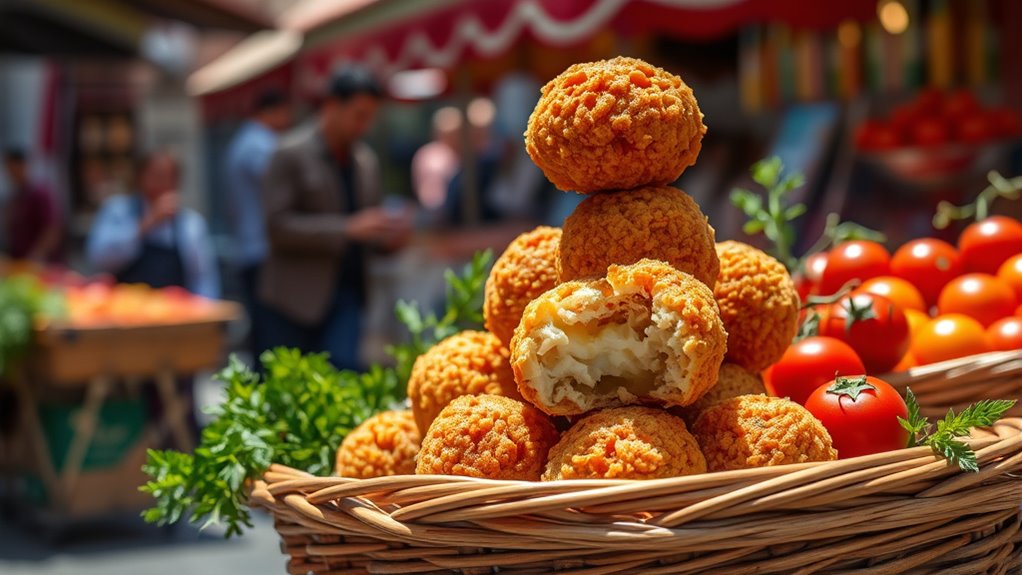 crispy vegetarian risotto balls