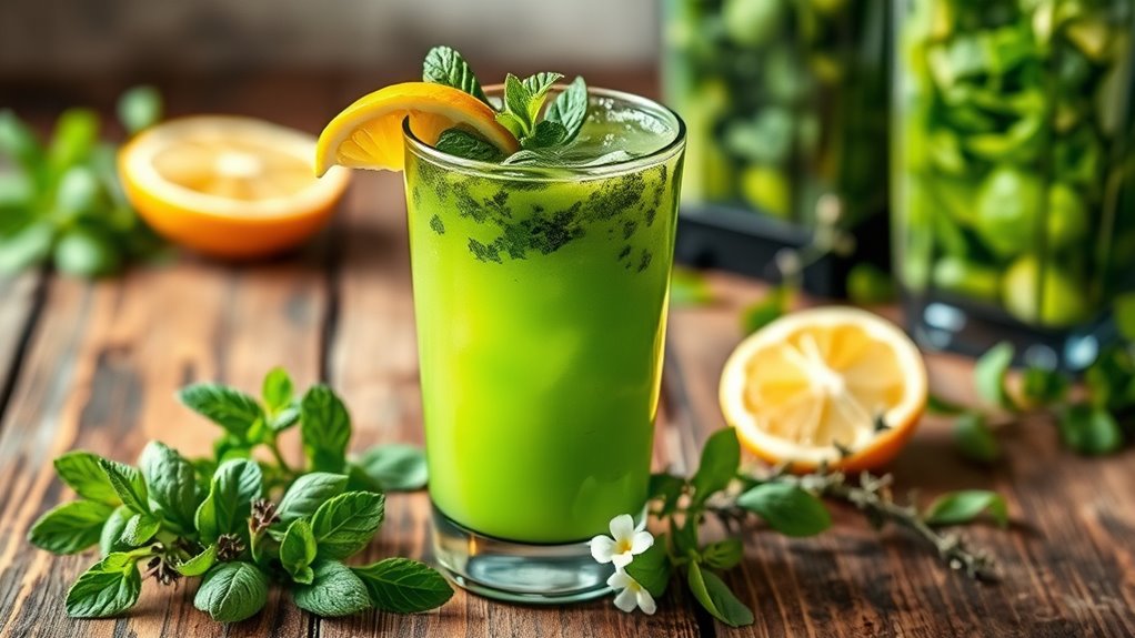 herb flavored healthy juice recipes