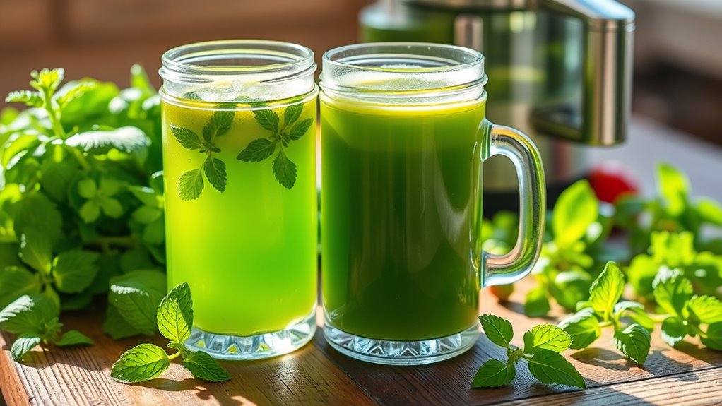 herbs enhance juicing experience