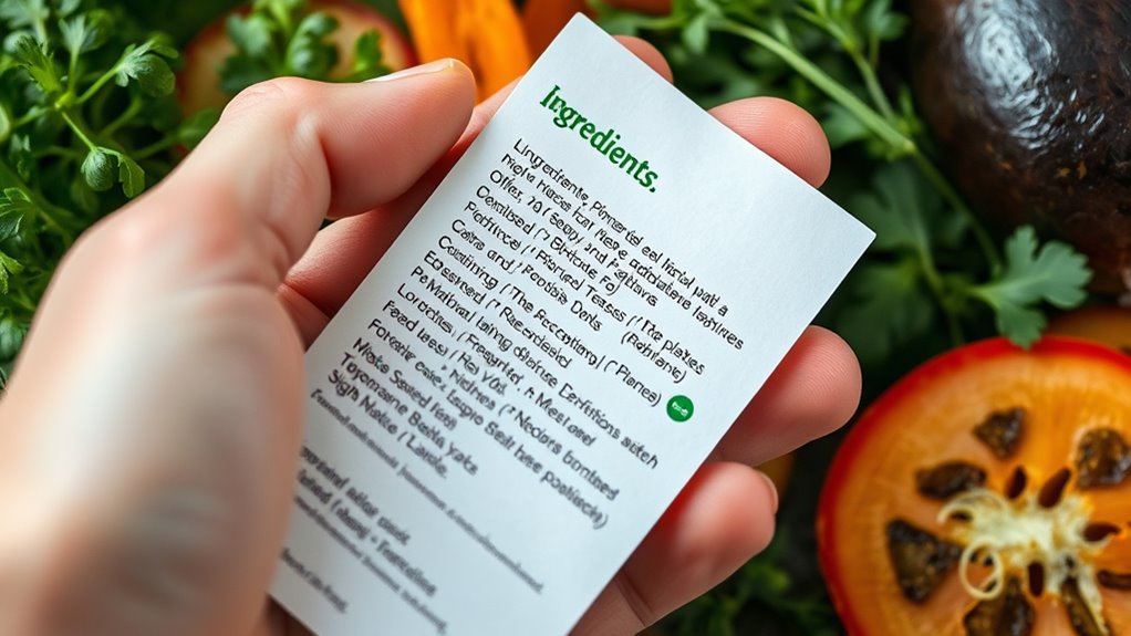 identify plant based ingredients labels