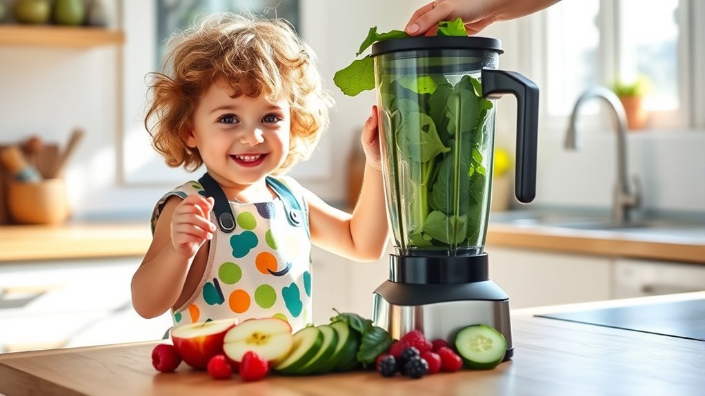 kids create healthy green juice