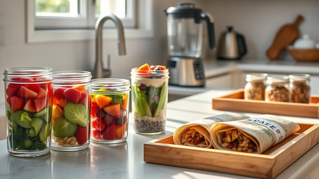 prepped plant based breakfasts