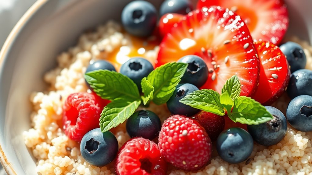 quinoa berry breakfast bowl
