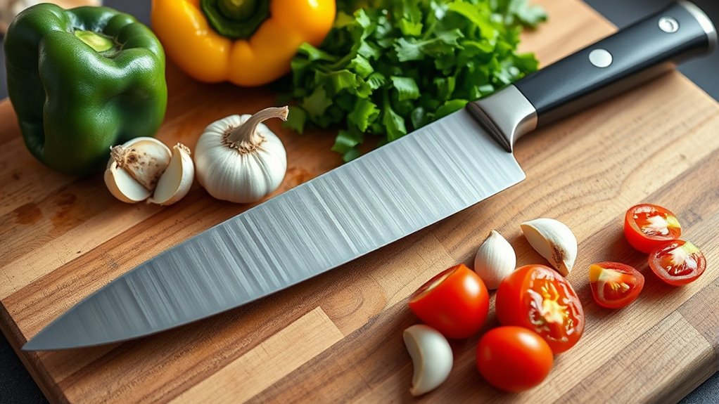sharp knives and cutting boards