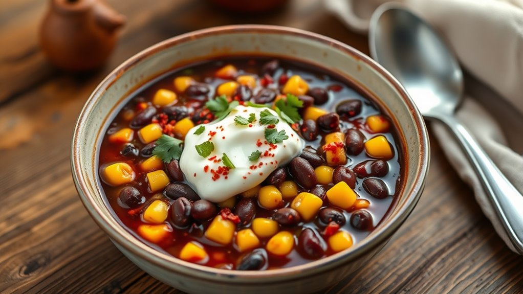 slow cooker spicy vegetarian chili