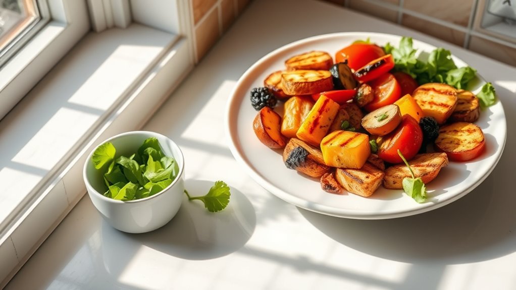 use smaller dishes wisely