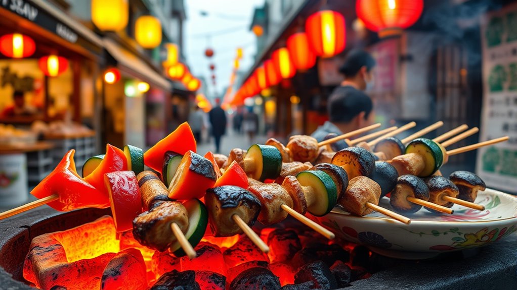 vegetarian japanese skewer delights
