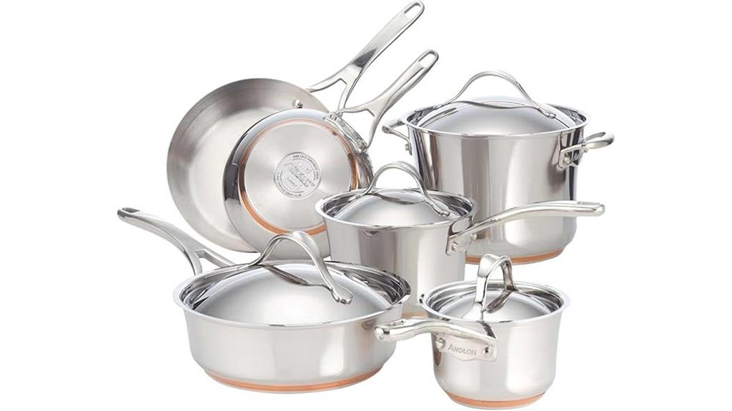 10 piece stainless cookware set