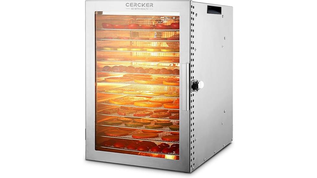 12 tray stainless food dehydrator