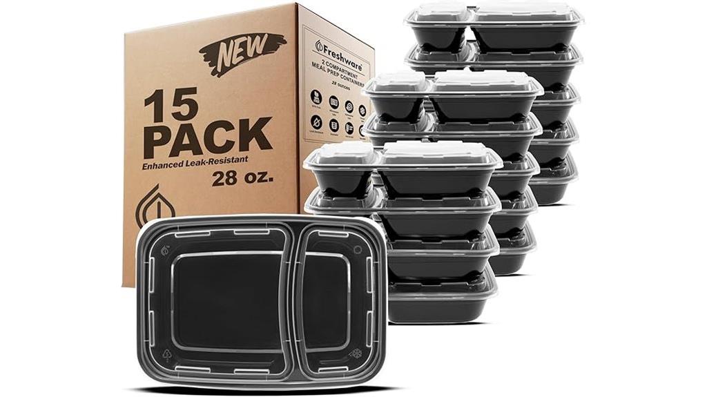 15 pack food storage containers