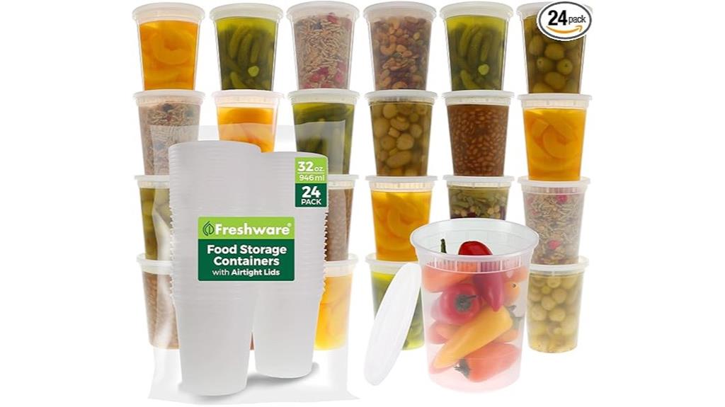 24 pack food storage containers