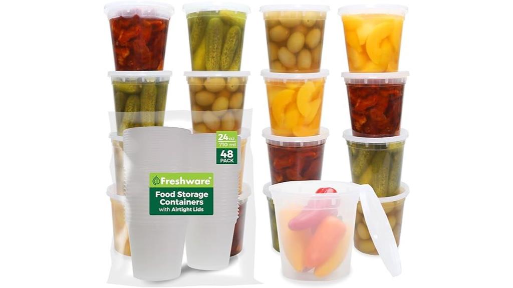 48 pack food storage containers