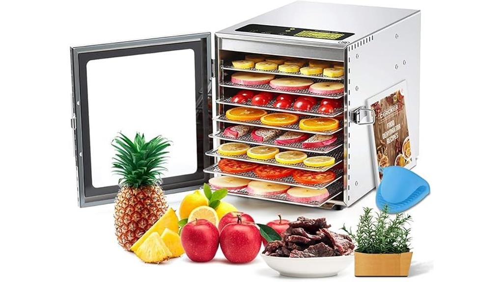 8 tray stainless dehydrator