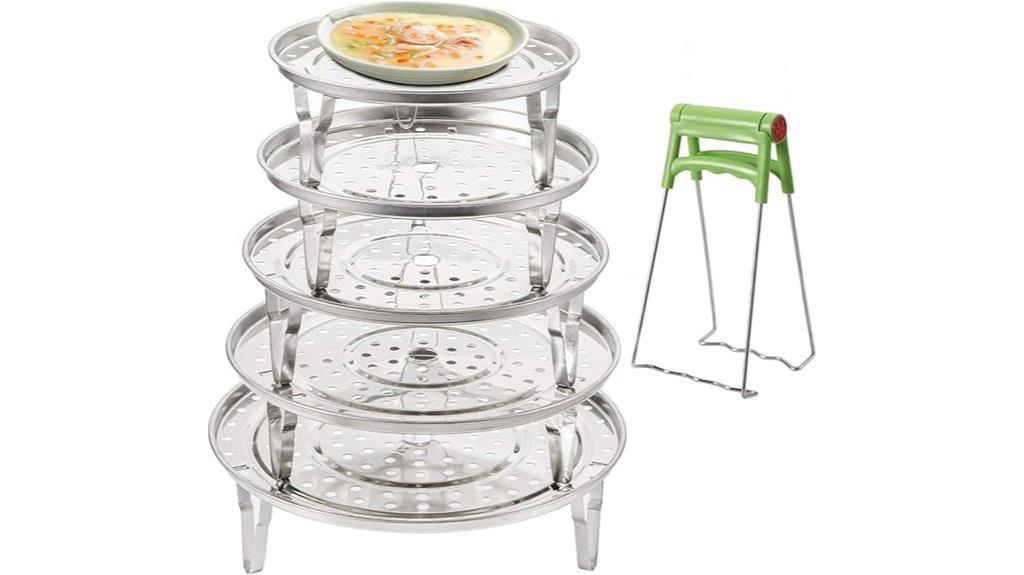 adjustable stainless steamer rack