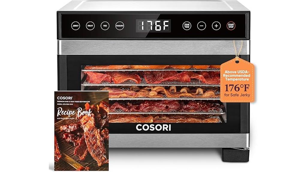 adjustable temperature food dehydrator