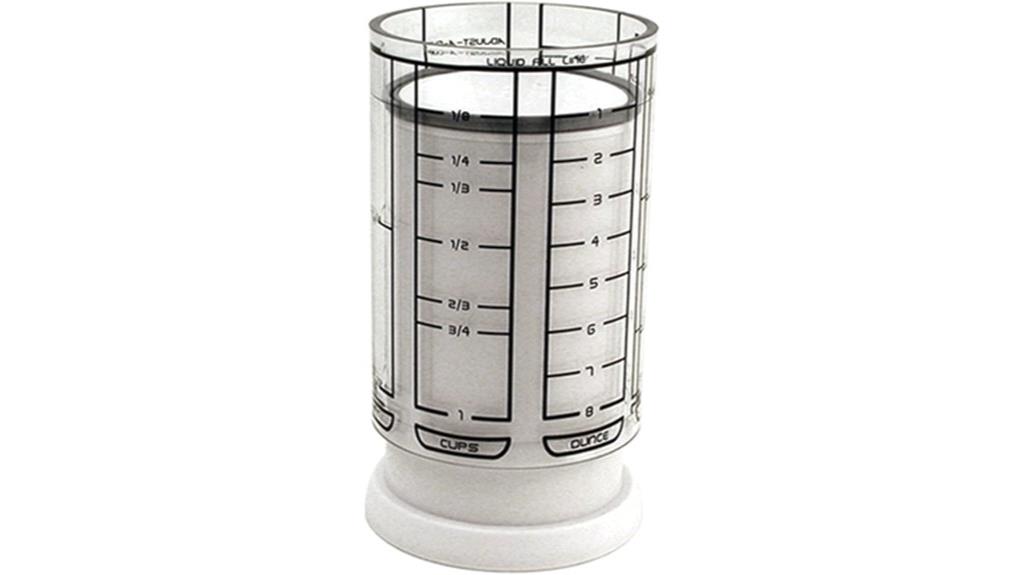 adjustable white measuring cup