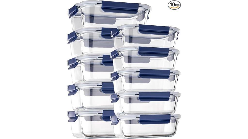 airtight glass meal containers