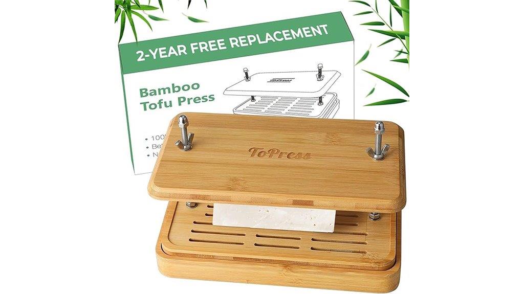 bamboo tofu press with drip tray