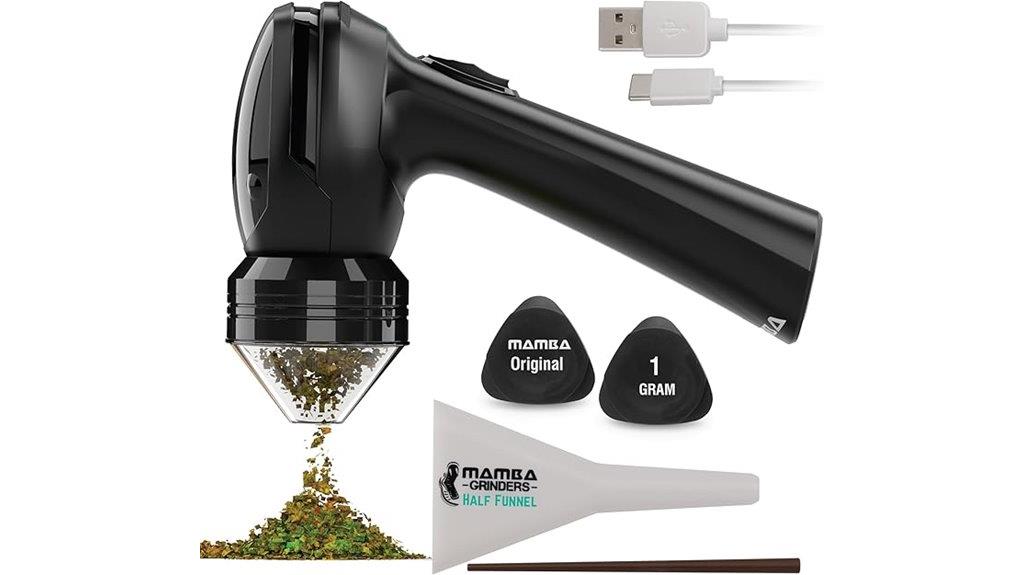 black usb herb grinder