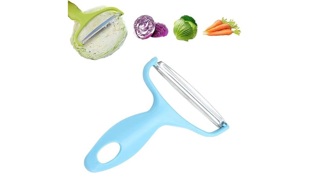 blue stainless steel peeler