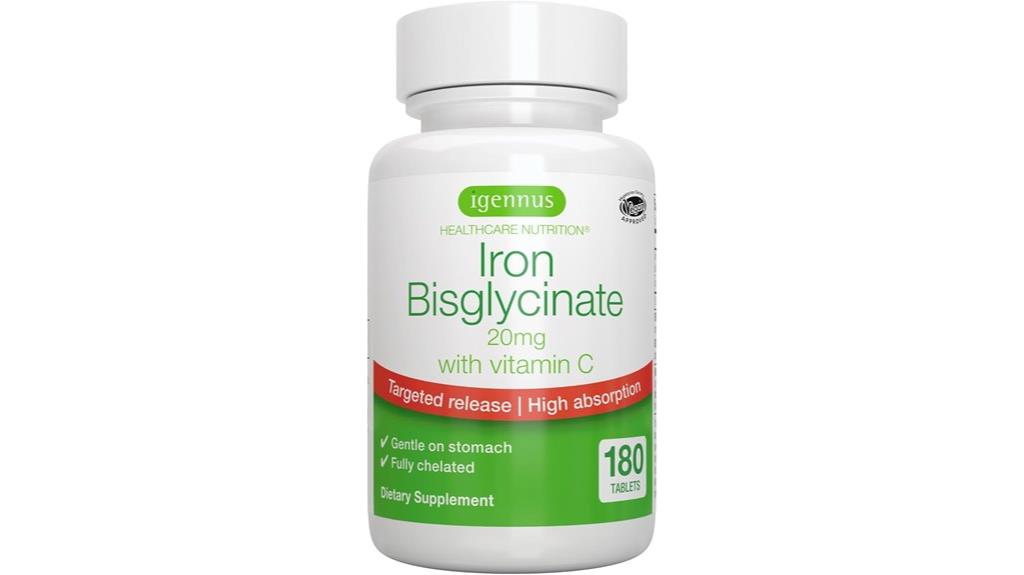 chelated iron bisglycinate supplement