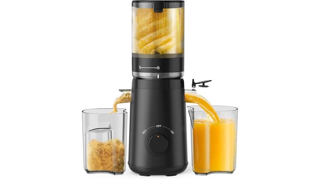 cold press juicer with large feed