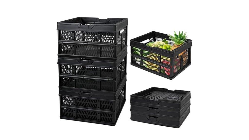 collapsible 3 pack storage crates