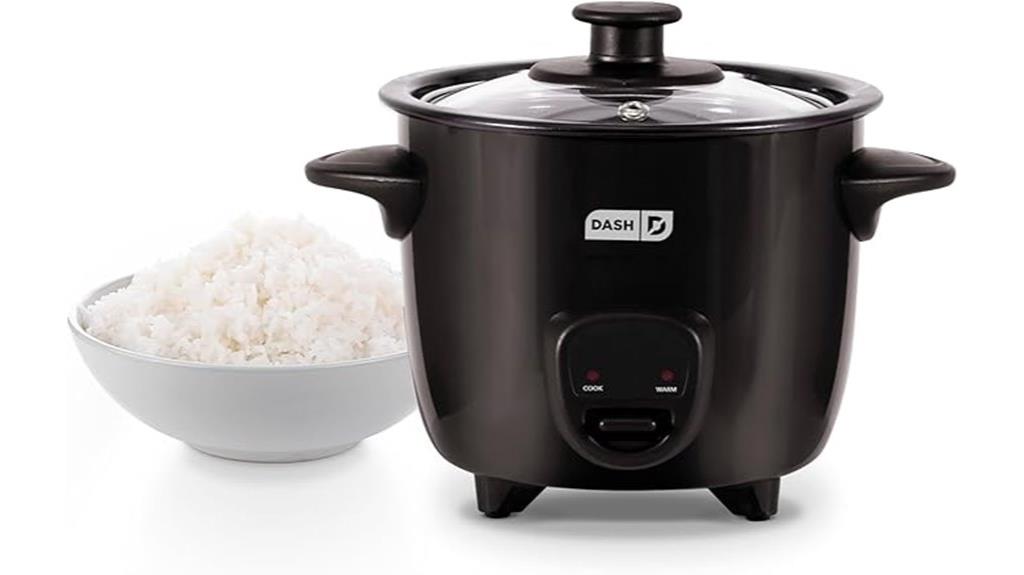 compact rice cooker with steaming