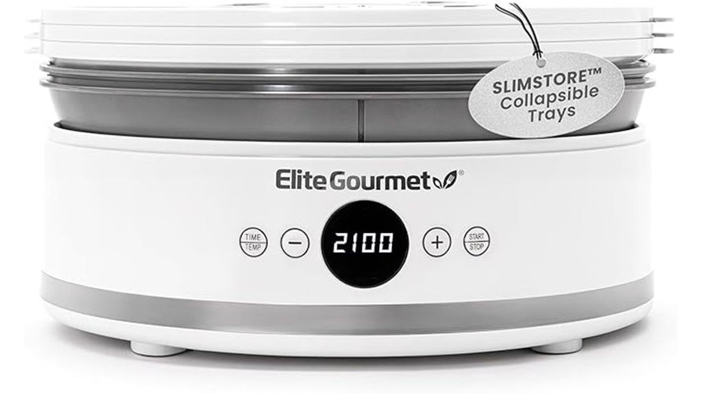 digital food dehydrator with collapsible trays