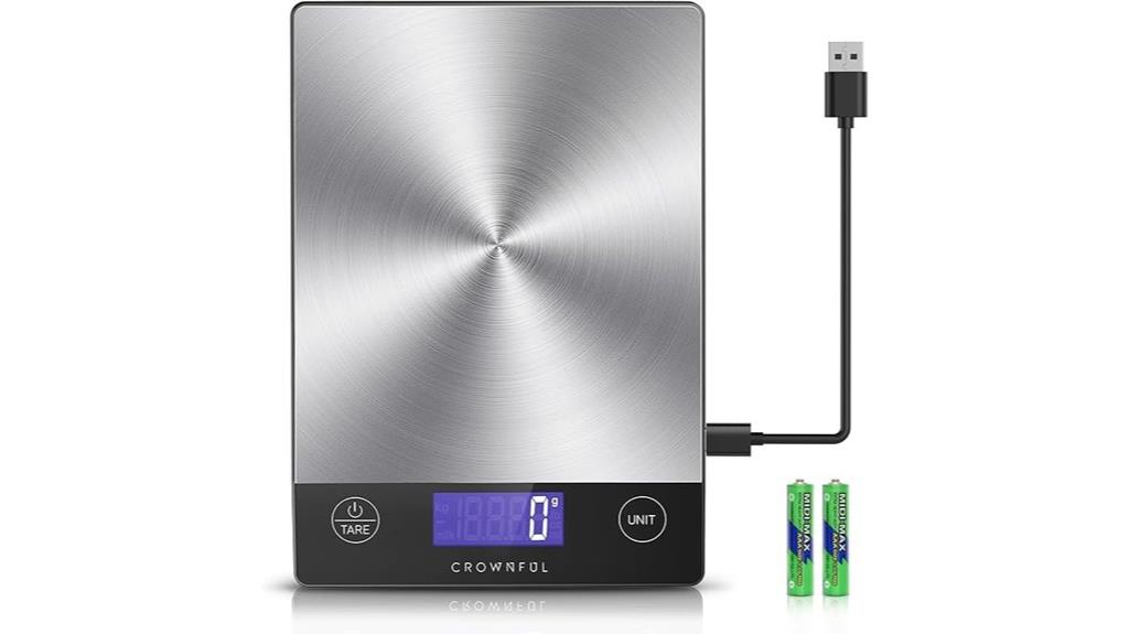 digital stainless steel kitchen scale