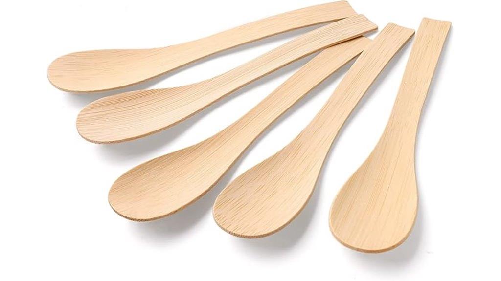 disposable bamboo soup spoons