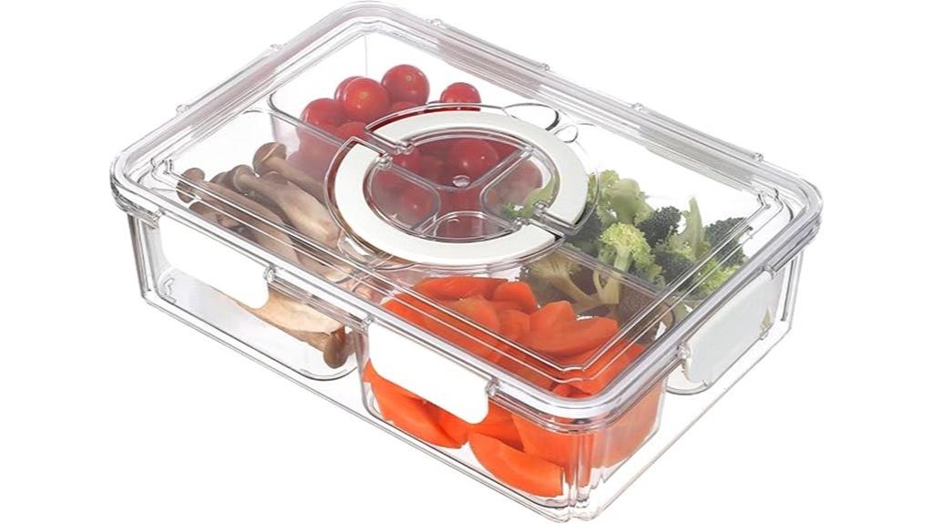 divided tray with lid