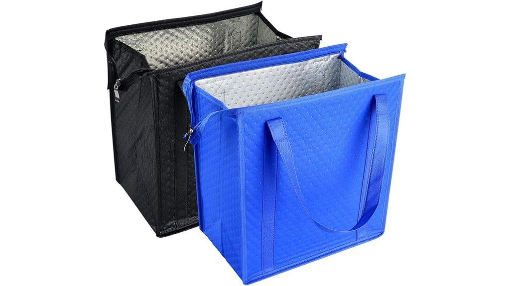 dual cooler grocery bags