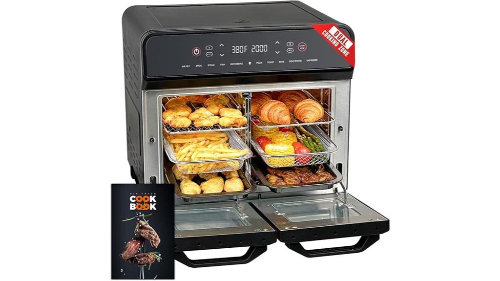 dual zone rotisserie oven