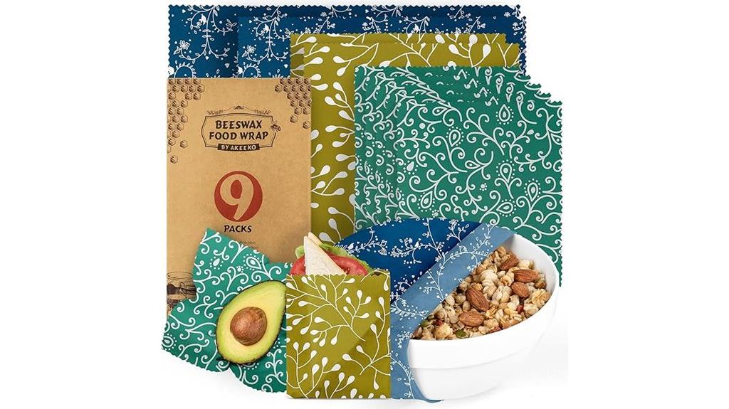 eco friendly beeswax food wraps