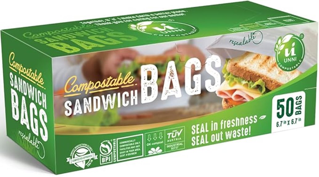 eco friendly resealable sandwich bags