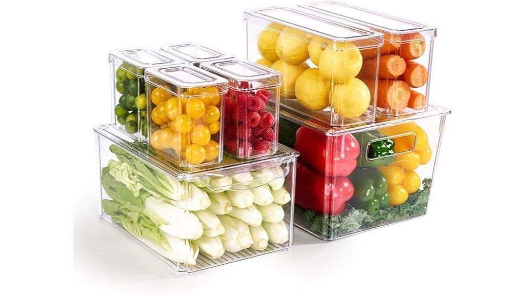 eight piece fridge storage set
