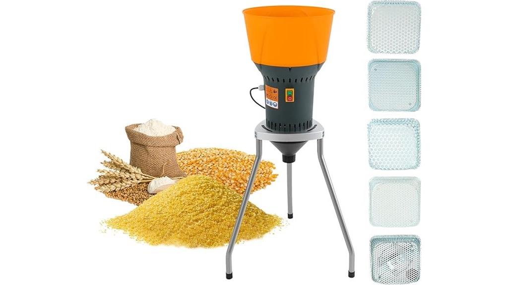 electric grain mill with sieves