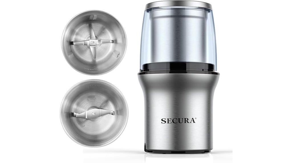 electric grinder with removable bowls