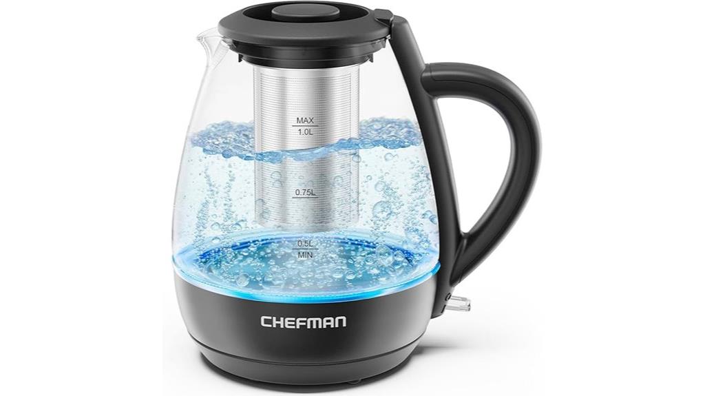 electric kettle with infuser