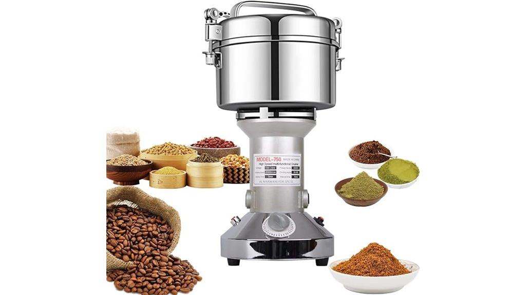 electric stainless steel grain mill