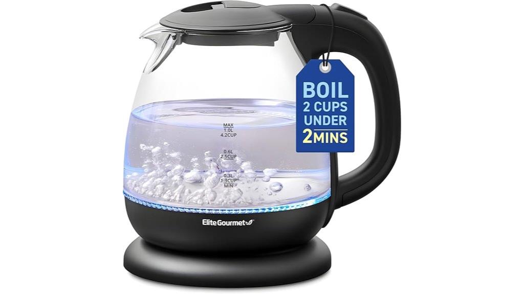 elegant glass electric kettle